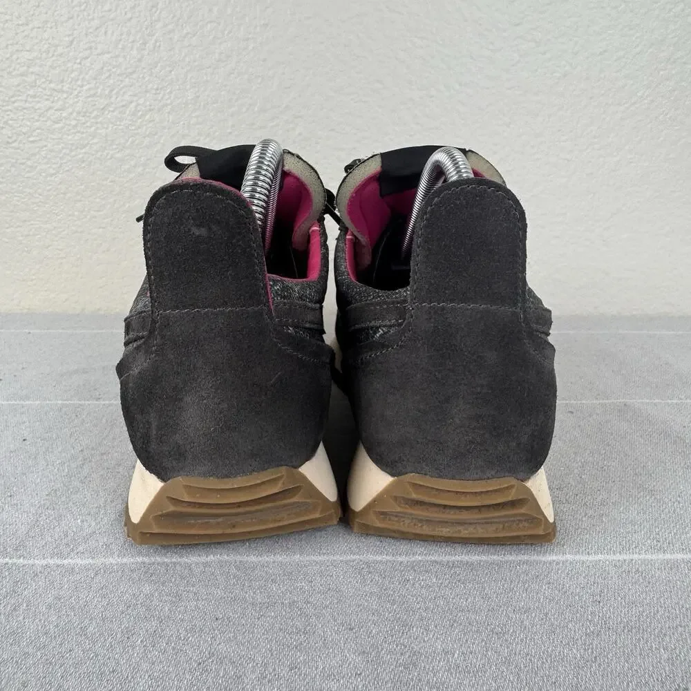Rag & Bone Retro Runners Sporty Athletic Running Sneakers Grey Denim Pink 9 / 39